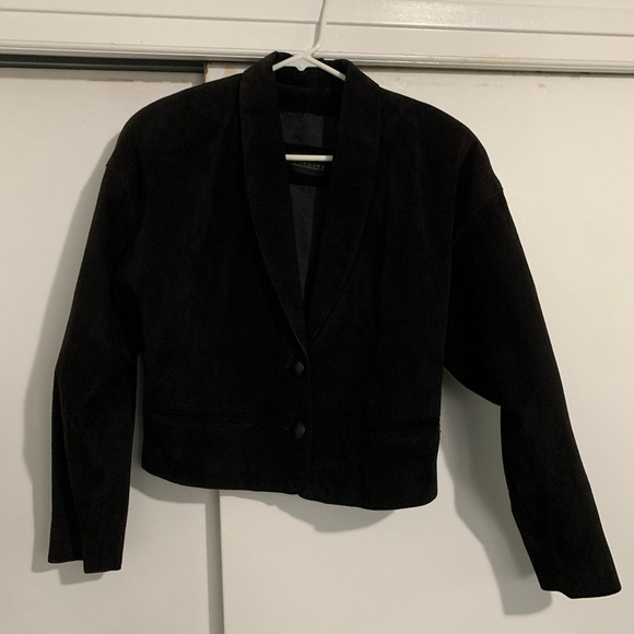 Cropped suede jacket - Picture 1 of 6